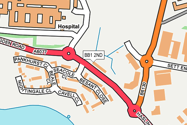 BB1 2ND map - OS OpenMap – Local (Ordnance Survey)