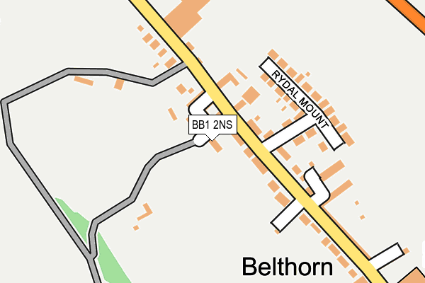BB1 2NS map - OS OpenMap – Local (Ordnance Survey)