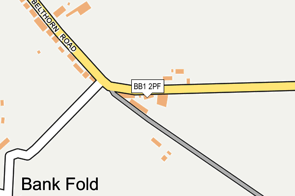 BB1 2PF map - OS OpenMap – Local (Ordnance Survey)