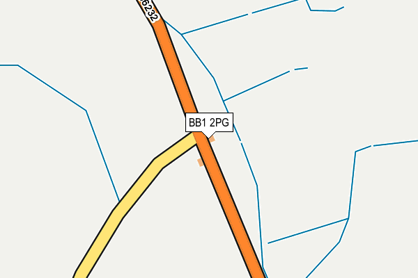 BB1 2PG map - OS OpenMap – Local (Ordnance Survey)