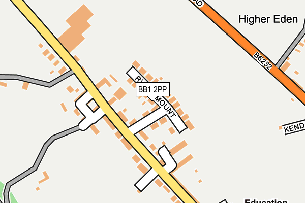 BB1 2PP map - OS OpenMap – Local (Ordnance Survey)