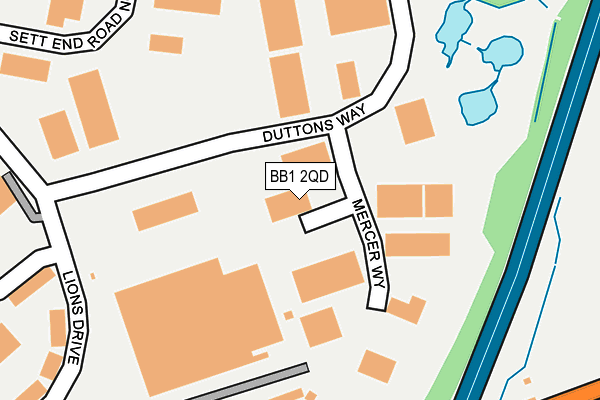 BB1 2QD map - OS OpenMap – Local (Ordnance Survey)