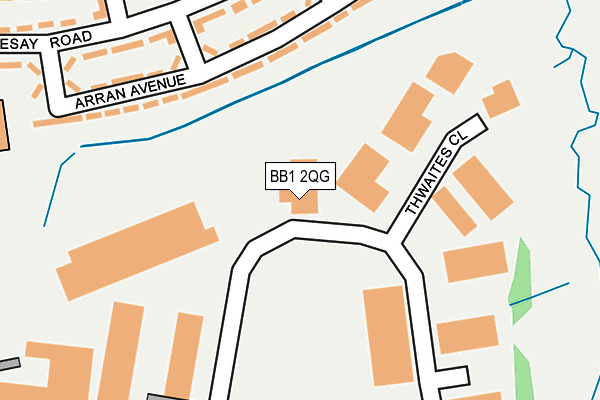 BB1 2QG map - OS OpenMap – Local (Ordnance Survey)