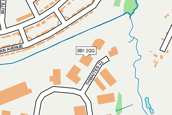 BB1 2QQ map - OS OpenMap – Local (Ordnance Survey)