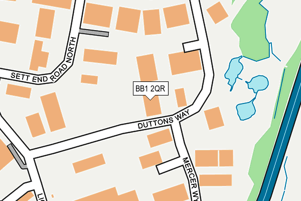 BB1 2QR map - OS OpenMap – Local (Ordnance Survey)