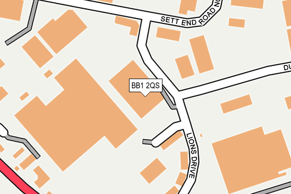 BB1 2QS map - OS OpenMap – Local (Ordnance Survey)