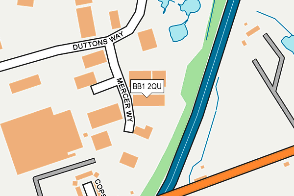 BB1 2QU map - OS OpenMap – Local (Ordnance Survey)