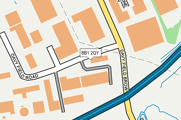 BB1 2QY map - OS OpenMap – Local (Ordnance Survey)