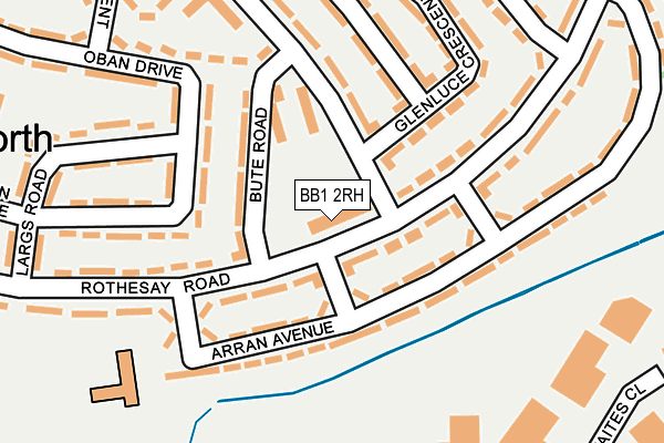BB1 2RH map - OS OpenMap – Local (Ordnance Survey)