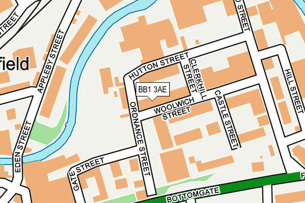 BB1 3AE map - OS OpenMap – Local (Ordnance Survey)