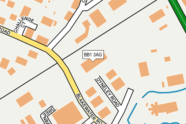 BB1 3AG map - OS OpenMap – Local (Ordnance Survey)