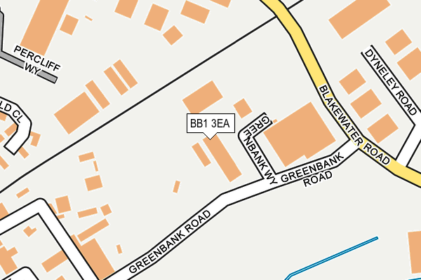 BB1 3EA map - OS OpenMap – Local (Ordnance Survey)