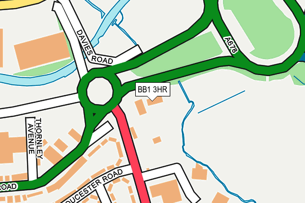 BB1 3HR map - OS OpenMap – Local (Ordnance Survey)