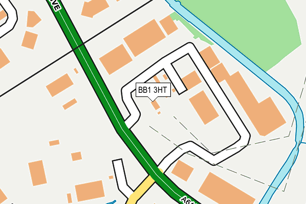 BB1 3HT map - OS OpenMap – Local (Ordnance Survey)