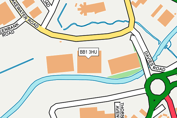 BB1 3HU map - OS OpenMap – Local (Ordnance Survey)