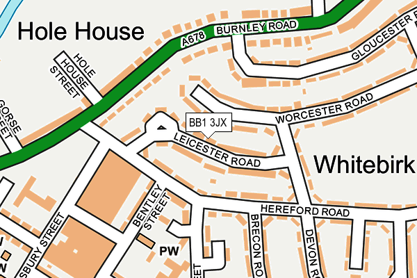 BB1 3JX map - OS OpenMap – Local (Ordnance Survey)