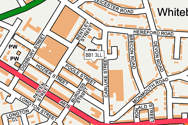 BB1 3LL map - OS OpenMap – Local (Ordnance Survey)