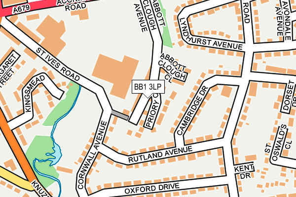 BB1 3LP map - OS OpenMap – Local (Ordnance Survey)