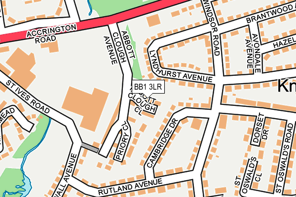 BB1 3LR map - OS OpenMap – Local (Ordnance Survey)