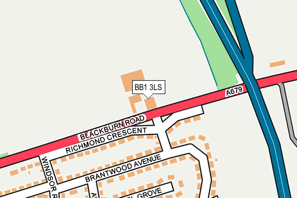BB1 3LS map - OS OpenMap – Local (Ordnance Survey)