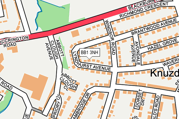 BB1 3NH map - OS OpenMap – Local (Ordnance Survey)