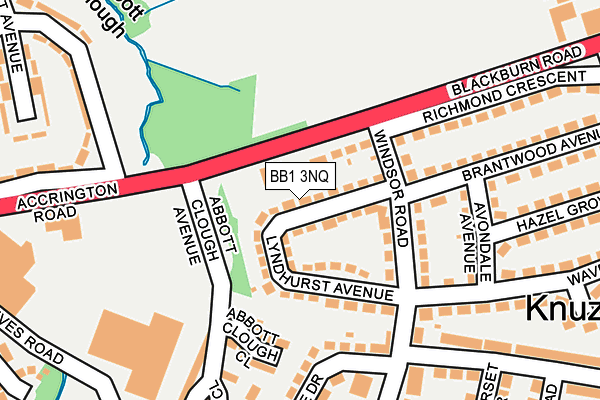 BB1 3NQ map - OS OpenMap – Local (Ordnance Survey)
