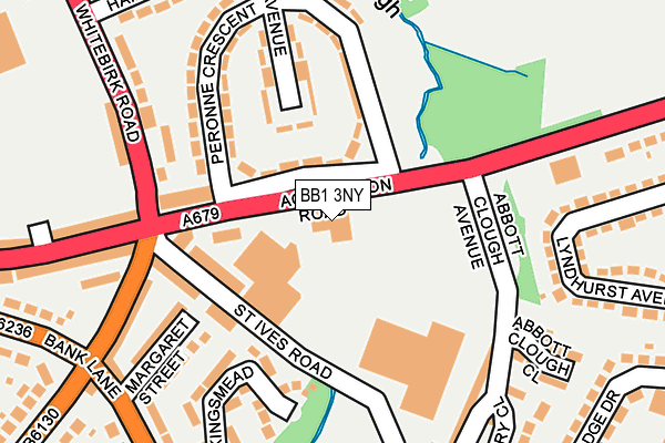 BB1 3NY map - OS OpenMap – Local (Ordnance Survey)