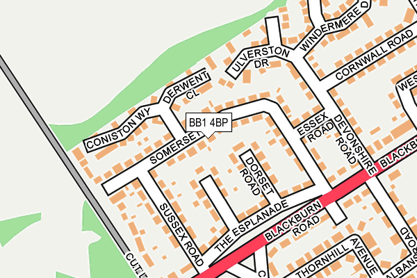 BB1 4BP map - OS OpenMap – Local (Ordnance Survey)