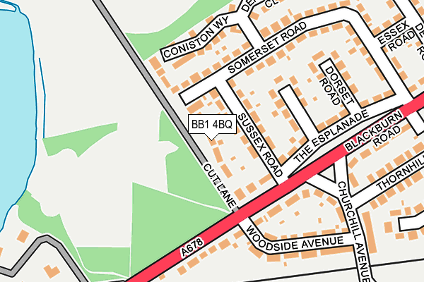 BB1 4BQ map - OS OpenMap – Local (Ordnance Survey)
