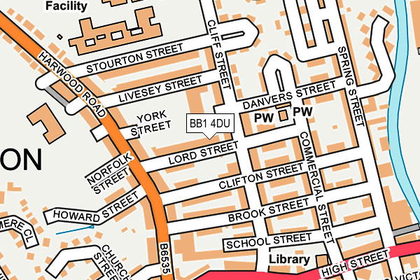 BB1 4DU map - OS OpenMap – Local (Ordnance Survey)