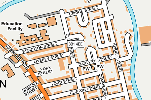 BB1 4EE map - OS OpenMap – Local (Ordnance Survey)