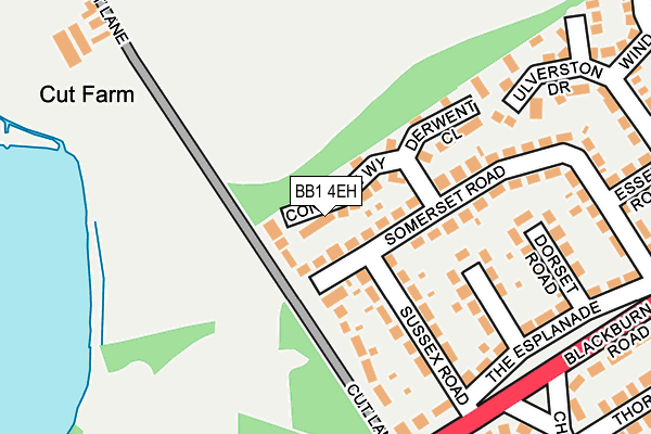 BB1 4EH map - OS OpenMap – Local (Ordnance Survey)