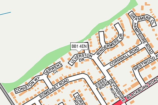 BB1 4EN map - OS OpenMap – Local (Ordnance Survey)
