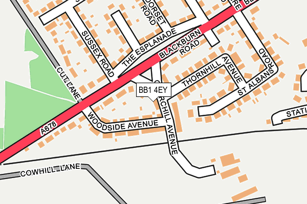 BB1 4EY map - OS OpenMap – Local (Ordnance Survey)