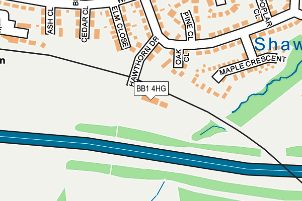 BB1 4HG map - OS OpenMap – Local (Ordnance Survey)