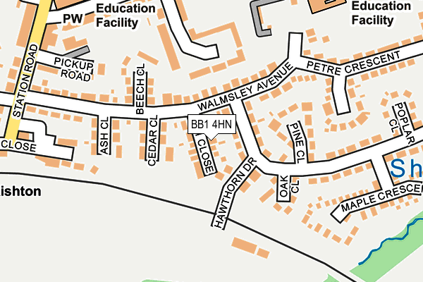 BB1 4HN map - OS OpenMap – Local (Ordnance Survey)