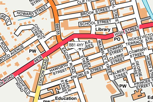 BB1 4HY map - OS OpenMap – Local (Ordnance Survey)