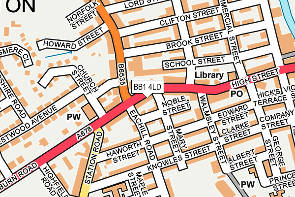 BB1 4LD map - OS OpenMap – Local (Ordnance Survey)