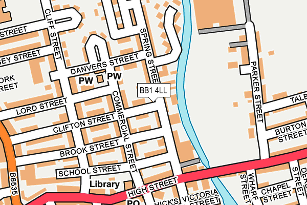 BB1 4LL map - OS OpenMap – Local (Ordnance Survey)