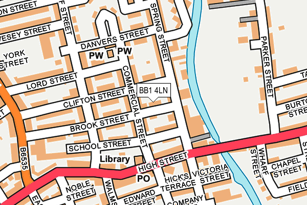 BB1 4LN map - OS OpenMap – Local (Ordnance Survey)