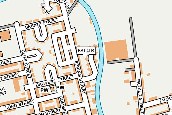 BB1 4LR map - OS OpenMap – Local (Ordnance Survey)