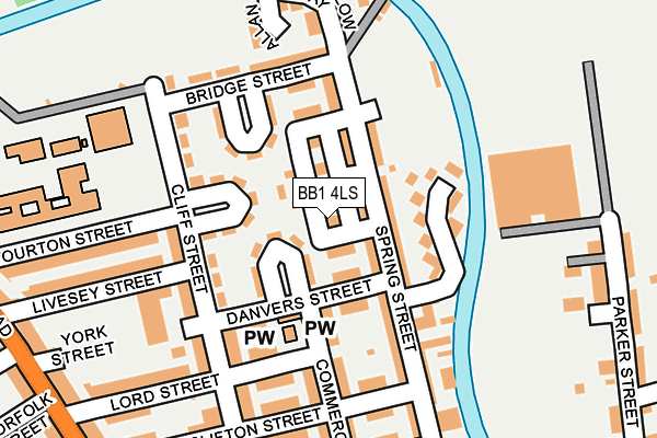 BB1 4LS map - OS OpenMap – Local (Ordnance Survey)
