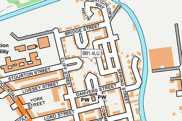 BB1 4LU map - OS OpenMap – Local (Ordnance Survey)
