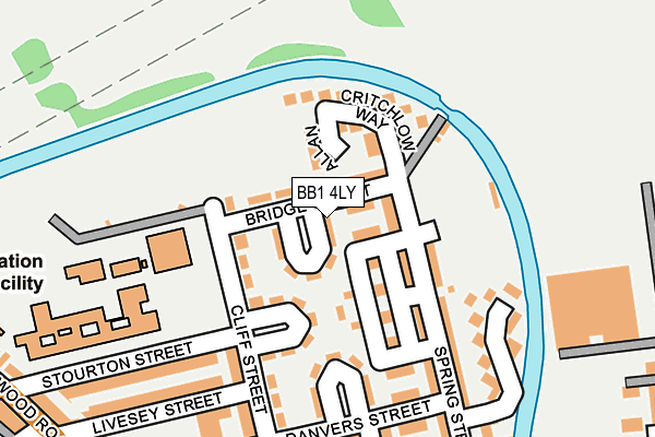 BB1 4LY map - OS OpenMap – Local (Ordnance Survey)