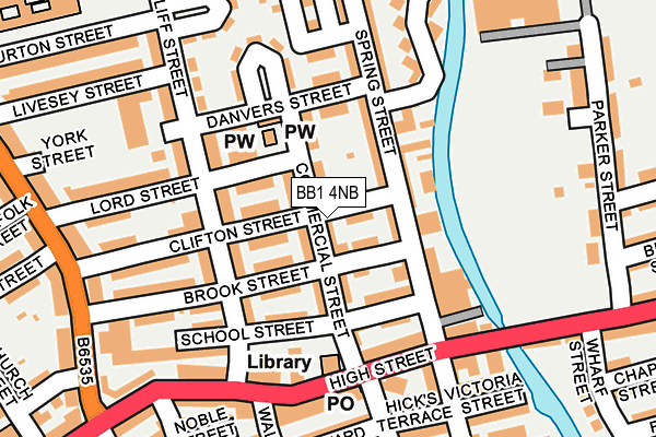 BB1 4NB map - OS OpenMap – Local (Ordnance Survey)