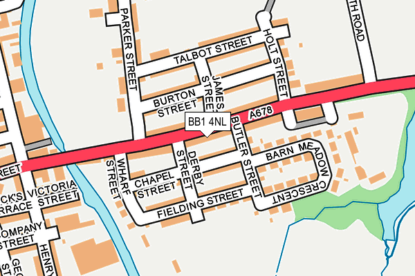 BB1 4NL map - OS OpenMap – Local (Ordnance Survey)