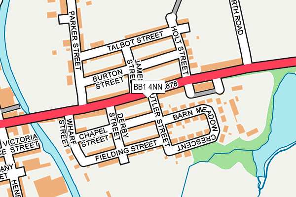 BB1 4NN map - OS OpenMap – Local (Ordnance Survey)