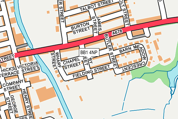 BB1 4NP map - OS OpenMap – Local (Ordnance Survey)