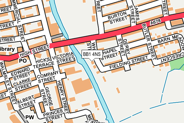 BB1 4NS map - OS OpenMap – Local (Ordnance Survey)