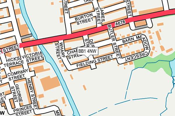 BB1 4NW map - OS OpenMap – Local (Ordnance Survey)